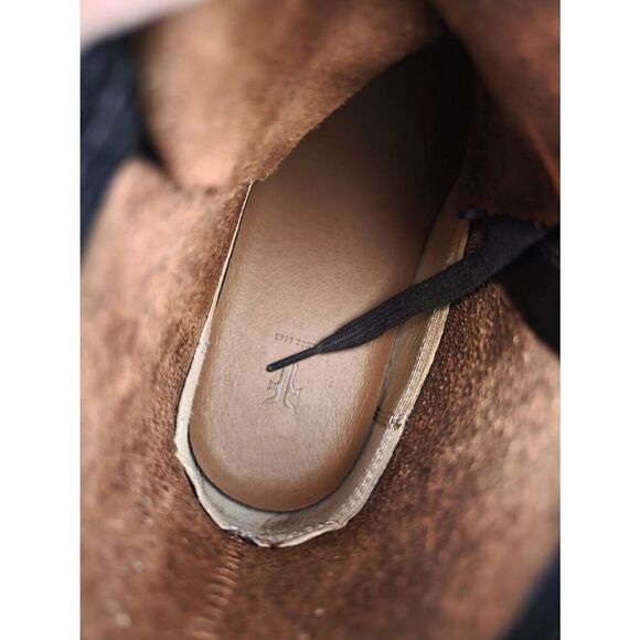 Frye Pine Lug Black Leather Workboot Mens 9 - Picture 10 of 12